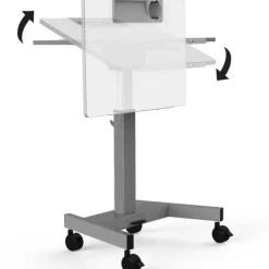 Luxor Pneumatic Adjustable Height Flip-Top Student Desk^ Stand-Up Student Desks