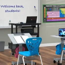 Luxor Pneumatic Adjustable Height Flip-Top Student Desk^ Stand-Up Student Desks