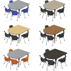 Marco Group Premier Multimedia Table and Apex Stack Chair Package^ Conference Table & Chair Packages|Activity Tables & Chairs