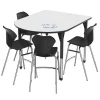 Marco Group Premier Standing Height Dry Erase Multimedia Table and Apex Stack Chair Package^ Activity Table & Chair Packages|Activity Tables & Chairs