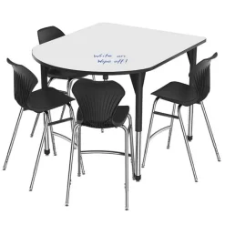 Marco Group Premier Standing Height Dry Erase Multimedia Table and Apex Stack Chair Package^ Activity Table & Chair Packages|Activity Tables & Chairs