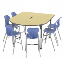 Marco Group Premier Standing Height Multimedia Table and Apex Adjustable Stool Package^ Activity Table & Chair Packages|Activity Tables & Chairs