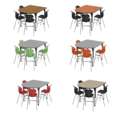 Marco Group Premier Standing Height Multimedia Table and Apex Adjustable Stool Package^ Activity Table & Chair Packages|Activity Tables & Chairs