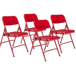 National Public Seating Premium Metal Folding Chairs Model 200 (4 Pack)^ Folding Chairs
