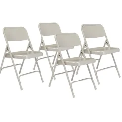 National Public Seating Premium Metal Folding Chairs Model 200 (4 Pack)^ Folding Chairs