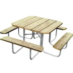 Ultra-Play Pressure Treated Square Traditional Picnic Tables^ Picnic Tables|Outdoor Picnic