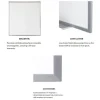 Ghent Proma Projection Porcelain Whiteboard with Map Rail by^ Projection Boards