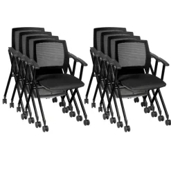 Regency Office Products Pulse High Back Padded Nesting Chair Packs (4, 8 or 12)^ Chair Packages
