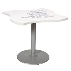 KFI Seating Puzzle Pedestal Table with Dry Erase Top^ Dry Erase|Cafe Tables