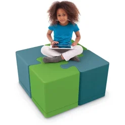 Mooreco Puzzle Soft Seating - Set of 4 Ottomans^ Soft Seating