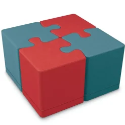 Mooreco Puzzle Soft Seating - Set of 4 Ottomans^ Soft Seating