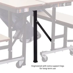 AmTab Quick Ship All-in-One Mobile Cafeteria Convertible Bench Table^ Cafeteria|Cafeteria Tables
