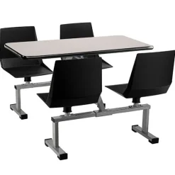 National Public Seating Quick Ship Cluster Swivel Booth with MDF Top^ Cafeteria Booths|Cafeteria