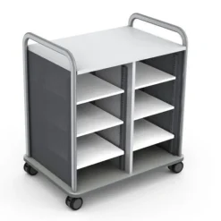 Paragon Quick Ship Crossfit Mobile Double Storage Cart (30"H w/ Shelves)^ Mobile Cabinets