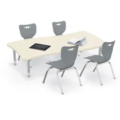 Mooreco Quick Ship Hierarchy Creator Rectangle Table & Chair Package Set – 58"W x 31"D Table with Four 12"H Chairs^ Activity Tables & Chairs|Activity Table & Chair Packages