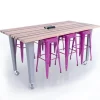 CEF Quick Ship IDEA Island Butcher Block Work Table and Stools Package^ Makerspace & Shop|Makerspace Stem Packages