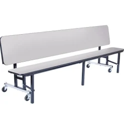 National Public Seating Quick Ship Mobile Convertible Bench Table w/ ProtectEdge (8' L)^ Cafeteria|Cafeteria Tables