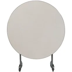 National Public Seating Quick Ship Mobile EasyFold Table 60'' Round w/ MDF Top, ProtectEdge & Powder Coat Frame^ Cafeteria|Cafeteria Tables