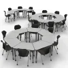 Marco Group Quick Ship Premier Series Desk - Small Trapezoid^ Collaborative Desks|Open Front School Desks
