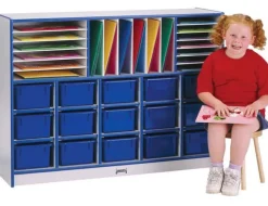 Jonti-Craft Rainbow Accents Sectional Mobile Cubbie^ Tote & Bin Storage|Cubbies