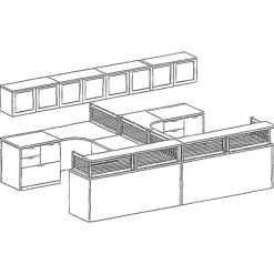 NDI Office Furniture Reception Desk Suite w/ Storage^ Reception Desks