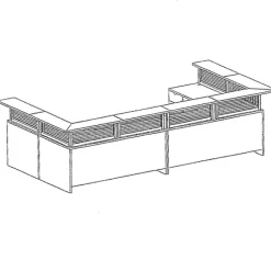 NDI Office Furniture Reception Desk Suite w/ Storage^ Reception Desks
