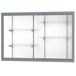 Waddell Recessed Series Wall Cases^ Enclosed Boards