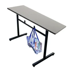 AmTab Rectangle Cafeteria Cafe Table, Dyna-Rock Edge (42'' H)^ Cafe Tables|Café