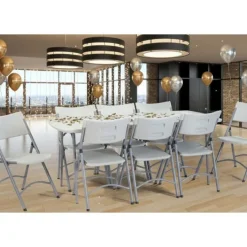 National Public Seating Rectangle Folding Table & Plastic Folding Chair Packages^ Folding Chairs|Folding Tables & Chairs