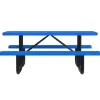 Leisure Craft Rectangle Outdoor Picnic Tables with Expanded Metal Frame^ Picnic Tables|Outdoor Picnic