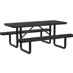 Leisure Craft Rectangle Outdoor Picnic Tables with Expanded Metal Frame^ Picnic Tables|Outdoor Picnic