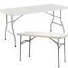 National Public Seating Rectangle Plastic Resin Folding Tables^ Folding