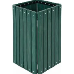 Ultra-Play Recycled Plastic Square Outdoor Trash Receptacle^ Trash & Recycling Bins