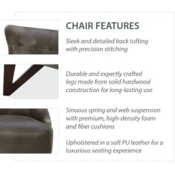 OfficeSource Remington Wingback Upholstered Lounge Chair^ Reception & Waiting Room