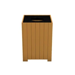 Frog Furnishings Resinwood Square Receptacles^ Trash & Recycling Bins