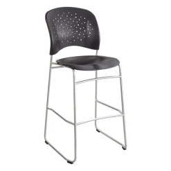 Safco Products Reve Collection Round Back Bistro-Height Chair w/ Sled Base (31” H Fixed Height)^ Cafe Stools|Stools