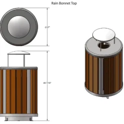 Ultra-Play Richmond Recycled Outdoor Trash Receptacle^ Trash & Recycling Bins