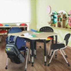 Regency Office Products Rico Stack Chair with Casters Package^ Plastic Stacking Chairs
