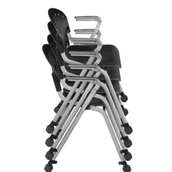 Regency Office Products Rico Stack Chair with Casters Package^ Plastic Stacking Chairs
