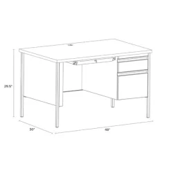 Hirsh Industries Right Hand Single Pedestal Desk - 48