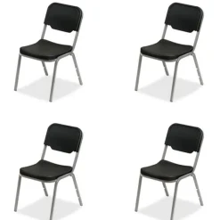 Iceberg Rough N Ready Stack Chair - 4 Pack^ Plastic Stacking Chairs