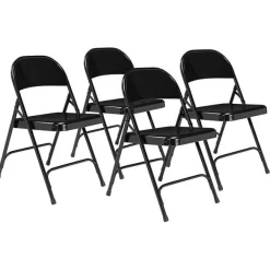 National Public Seating Round Back Metal Folding School Chairs Model 50 (4 Pack)^ Folding Chairs