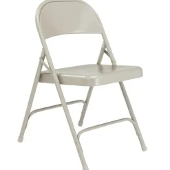 National Public Seating Round Back Metal Folding School Chairs Model 50 (4 Pack)^ Folding Chairs