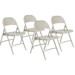 National Public Seating Round Back Metal Folding School Chairs Model 50 (4 Pack)^ Folding Chairs