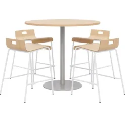 KFI Seating Round Bar Height Table with JIVE Bar Stools^ Cafe Table & Chair Sets|Breakroom & Café