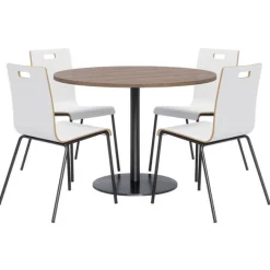 KFI Seating Round Cafe Table with JIVE Stack Chairs^ Cafe Table & Chair Sets|Breakroom & Café