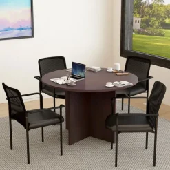 Boss Round Conference Table Set w/ Four Guest Chairs^ Conference Table & Chair Packages