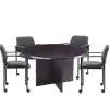 Boss Round Conference Table Set w/ 4 Guest Chairs with Casters^ Conference Table & Chair Packages