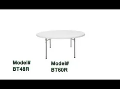 National Public Seating Round Plastic Resin Banquet Folding Tables^ Folding