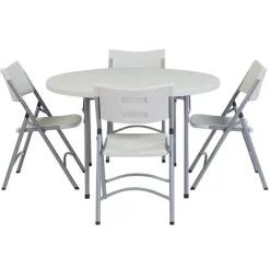 National Public Seating Round Plastic Resin Banquet Folding Tables^ Folding